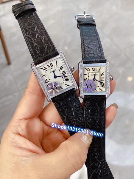 wristwatches fashion women men quartz watch real leather rectangle full diamond gold roman number blue needle wristwatch, Slivery;brown
wristwatches fashion women men quartz watch real leather rectangle full diamond gold roman number blue needle wristwatch, Slivery;brown