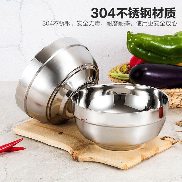 bowls eco-friendly double layer anti-rust stainless steel classic bowl thermal insulation kitchen flatware grade
bowls eco-friendly double layer anti-rust stainless steel classic bowl thermal insulation kitchen flatware grade