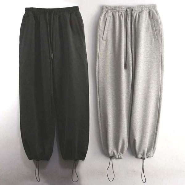 men's pants wide leg nine point tide brand large size drawcord adjustable straight tube closure loose legged sweatpants, Black 
men's pants wide leg nine point tide brand large size drawcord adjustable straight tube closure loose legged sweatpants, Black