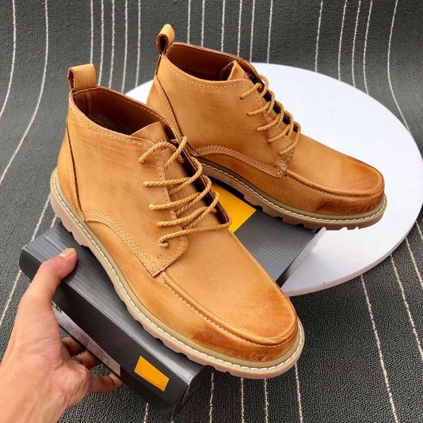 designer retro linen yellow classic short boots outdoor casual martin leather high-lace-up tooling polished style, Black
designer retro linen yellow classic short boots outdoor casual martin leather high-lace-up tooling polished style, Black