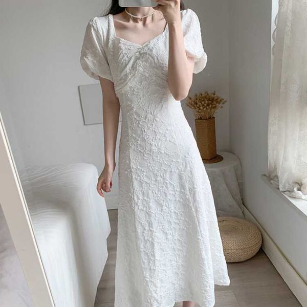 elegant sweet retro dress women white beading square collar slim waist party for females korean style summer 210526, Black;gray
elegant sweet retro dress women white beading square collar slim waist party for females korean style summer 210526, Black;gray