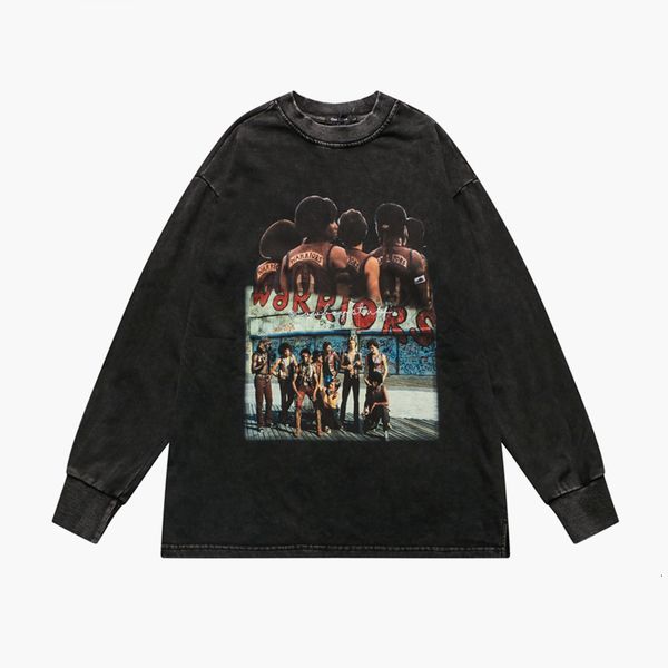 men's washing water used street fashion brand character direct spray printing round neck loose long sleeve pullover sweater, Black
men's washing water used street fashion brand character direct spray printing round neck loose long sleeve pullover sweater, Black