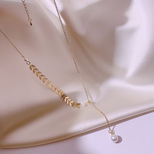 xianlan200 leaves necklace female temperament of wet web celebrity pearl collar bone cold wind niche minus age fashion chain simpl, Silver
xianlan200 leaves necklace female temperament of wet web celebrity pearl collar bone cold wind niche minus age fashion chain simpl, Silver