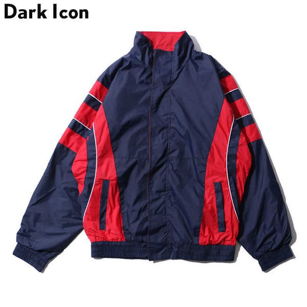 color block patchwork stand collar men's jacket winter thin style off shoulder jacket men 210603, Black;brown
color block patchwork stand collar men's jacket winter thin style off shoulder jacket men 210603, Black;brown