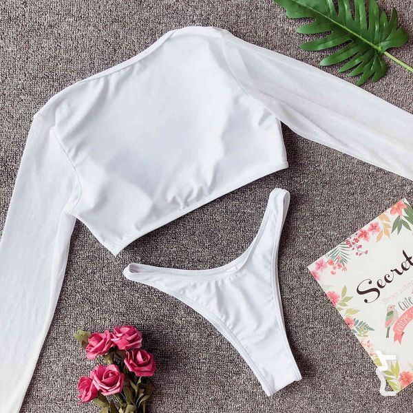 new 2021 mesh long sleeve women swimwear female swimsuit brazilian bikini set bather high cut bathing suit swim wear ladyin
new 2021 mesh long sleeve women swimwear female swimsuit brazilian bikini set bather high cut bathing suit swim wear ladyin