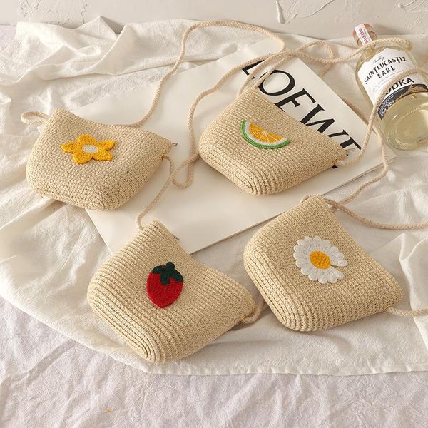 purse girls' small bags, princess all-match coin purse, hand-woven children's mini fruit zipper bag, messenger bag, White
purse girls' small bags, princess all-match coin purse, hand-woven children's mini fruit zipper bag, messenger bag, White