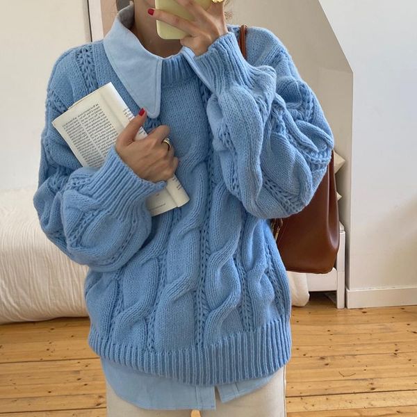 women's sweaters 2021 sweater autumn winter warm casual loose oversized lady knitted pullover pull femme jumper tricot, White;black
women's sweaters 2021 sweater autumn winter warm casual loose oversized lady knitted pullover pull femme jumper tricot, White;black
