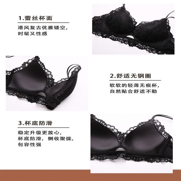 jcri summer ultra thin lace bra without underwear mark and steel ring women's lace thin bra women's small chest gathered underwear, Red;black
jcri summer ultra thin lace bra without underwear mark and steel ring women's lace thin bra women's small chest gathered underwear, Red;black