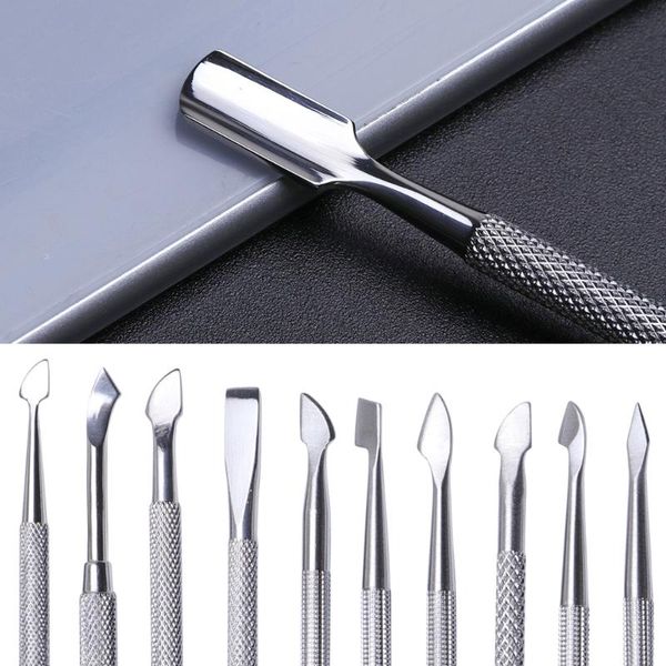nail art equipment 1pcs dual-end cuticle pusher spoon stainless steel uv gel polish removal trimmer dead skin grinding rod manicure tool jia, Silver
nail art equipment 1pcs dual-end cuticle pusher spoon stainless steel uv gel polish removal trimmer dead skin grinding rod manicure tool jia, Silver