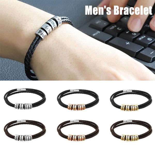 link, chain men's leather bracelet black letter cord personality braided simple style special birthday gift fashion jewelry
link, chain men's leather bracelet black letter cord personality braided simple style special birthday gift fashion jewelry