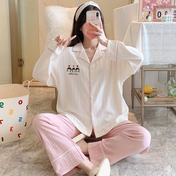 women's sleepwear princess style pajamas spring and autumn love 2021 pure cotton long-sleeved winter student two-piece homewear suit, Black;red
women's sleepwear princess style pajamas spring and autumn love 2021 pure cotton long-sleeved winter student two-piece homewear suit, Black;red