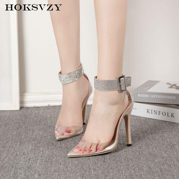 women 11.5cm sandals pointy water drill transparent thin shoes large 42 high heel clear heels, Black
women 11.5cm sandals pointy water drill transparent thin shoes large 42 high heel clear heels, Black