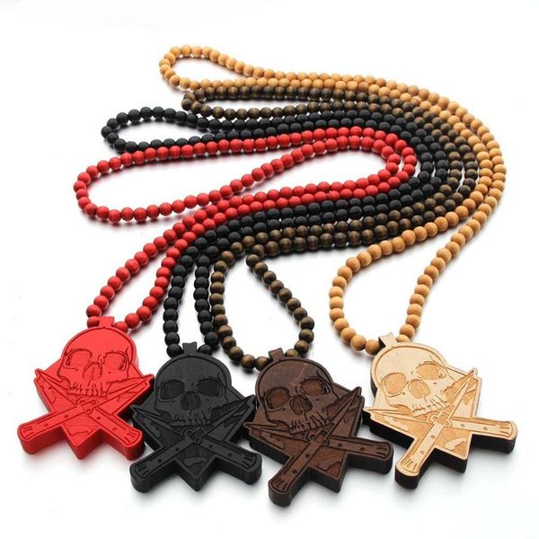pendant necklaces men rock hip hop jewelry skull wood beaded necklace long sweater chain street dance clothing accessories drop, Silver
pendant necklaces men rock hip hop jewelry skull wood beaded necklace long sweater chain street dance clothing accessories drop, Silver