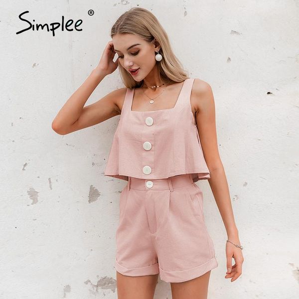 women's jumpsuits & rompers simplee casual sleeveless two-piece women buttons straps playsuits female cotton jumpsuit spring summer lad, Black;white
women's jumpsuits & rompers simplee casual sleeveless two-piece women buttons straps playsuits female cotton jumpsuit spring summer lad, Black;white