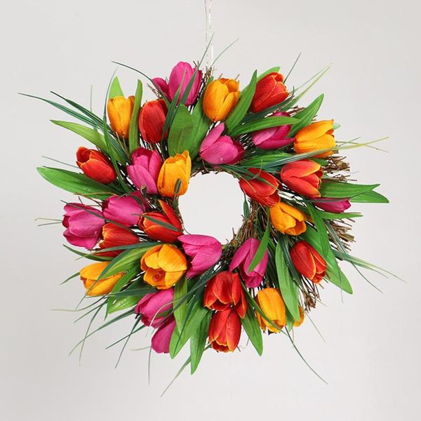decorative flowers & wreaths simulation tulip wreath artificial door hanging lavender flower summer party wedding decoration diy garland
decorative flowers & wreaths simulation tulip wreath artificial door hanging lavender flower summer party wedding decoration diy garland