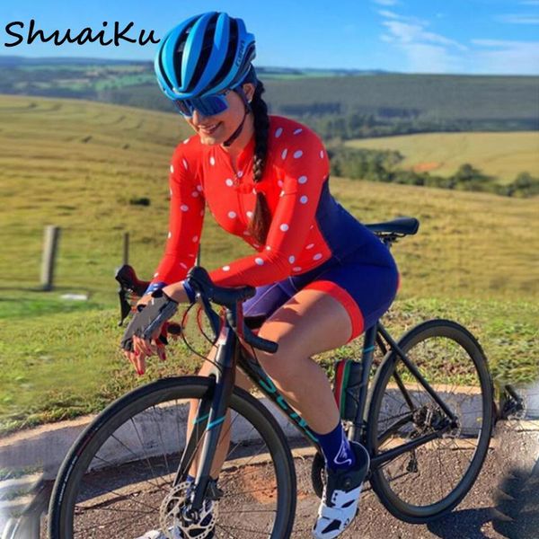 racing sets 2021 summer women's long sleeve cycling wear breathable conjoined tights quick drying resisting, Black;blue
racing sets 2021 summer women's long sleeve cycling wear breathable conjoined tights quick drying resisting, Black;blue