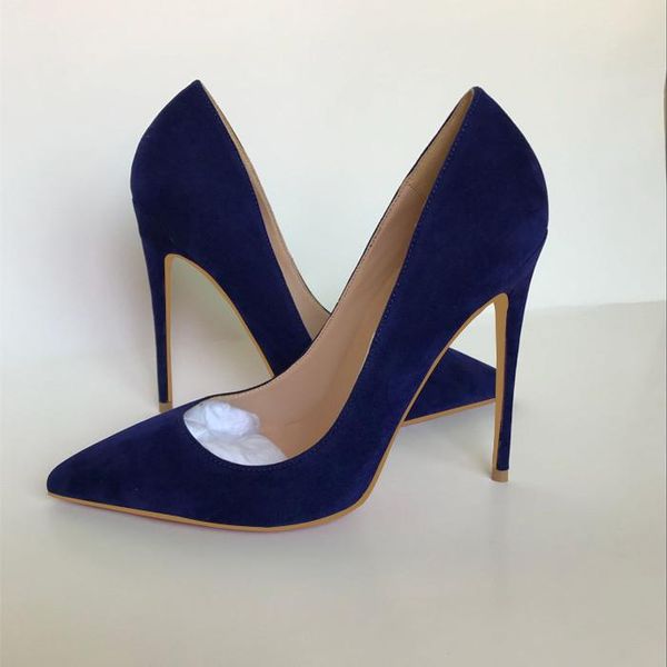 fashion navy leather poined toe stiletto high heel shoe pump high-heeled shoes dress 12cm, Black
fashion navy leather poined toe stiletto high heel shoe pump high-heeled shoes dress 12cm, Black