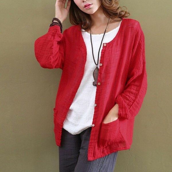 women's jackets women autumn coats fashion vintage linen clothes 2021 long sleeve button pockets sun protection cardigan coat, Black;brown
women's jackets women autumn coats fashion vintage linen clothes 2021 long sleeve button pockets sun protection cardigan coat, Black;brown