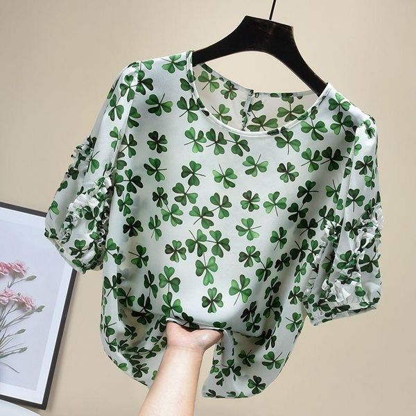women's blouses & shirts high-end chiffon print short sleeve women summer loose temperament all-match o-neck stylish mujer mm0837, White
women's blouses & shirts high-end chiffon print short sleeve women summer loose temperament all-match o-neck stylish mujer mm0837, White