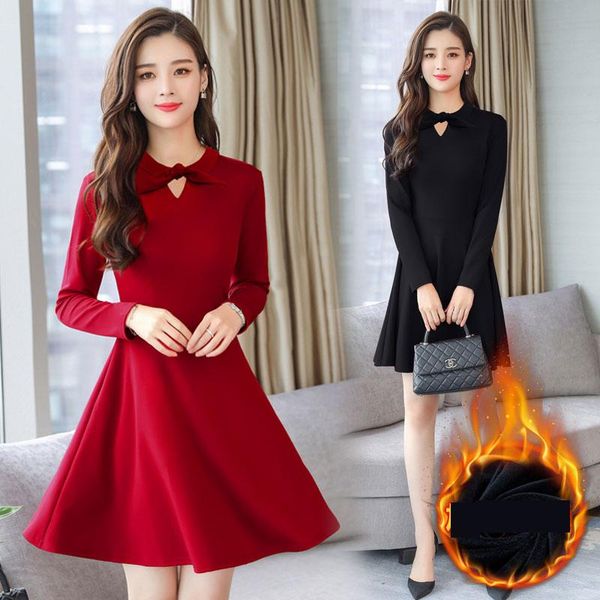 casual dresses thickening autumn winter dress plus size midi 2021 women elegant bodycon party long sleeve runway vestidos, Black;gray
casual dresses thickening autumn winter dress plus size midi 2021 women elegant bodycon party long sleeve runway vestidos, Black;gray
