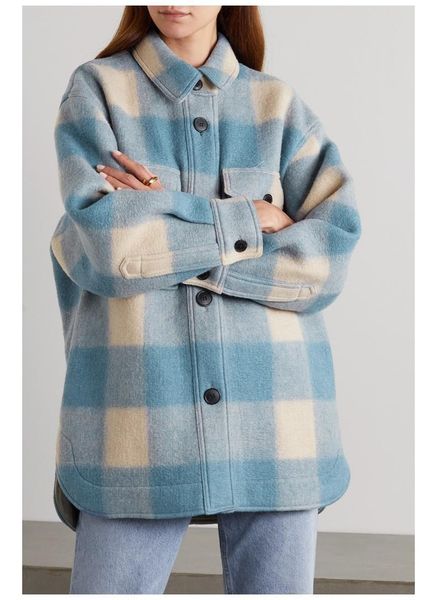 women's wool & blends 2021 autumn winter women woolen coat ladies plaid long sleeve turn-down collar single-breasted jacket outwear wi, Black
women's wool & blends 2021 autumn winter women woolen coat ladies plaid long sleeve turn-down collar single-breasted jacket outwear wi, Black