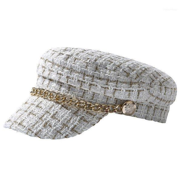 berets women's beret hat retro ladies autumn and winter outdoor keep warm navy hats caps chain flat visor cap tg01801, Blue;gray
berets women's beret hat retro ladies autumn and winter outdoor keep warm navy hats caps chain flat visor cap tg01801, Blue;gray