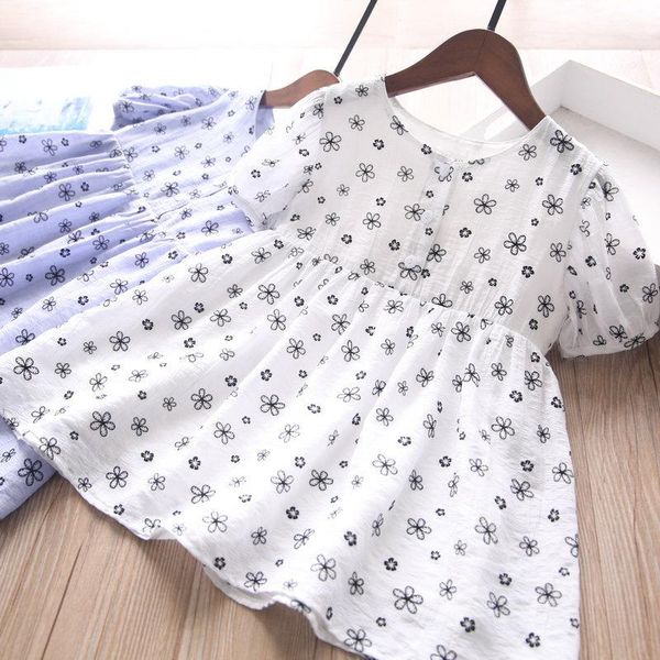 summer girl flower print round neck dress girl's dresses, Red;yellow 
summer girl flower print round neck dress girl's dresses, Red;yellow