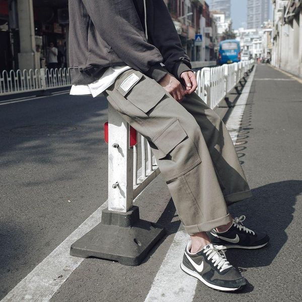 men's overalls 2021 spring and summer pocket solid color wild casual couple young personality fashion trend pants, Black
men's overalls 2021 spring and summer pocket solid color wild casual couple young personality fashion trend pants, Black