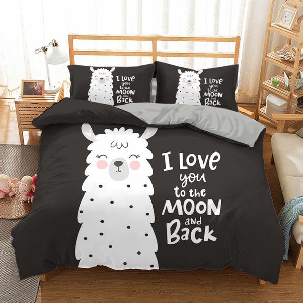 Bedding Sets Cartoon Animals Set King Size Alpaca Duvet Cover With Pillowcase Bed 2/3pc 3d Quilt
Bedding Sets Cartoon Animals Set King Size Alpaca Duvet Cover With Pillowcase Bed 2/3pc 3d Quilt