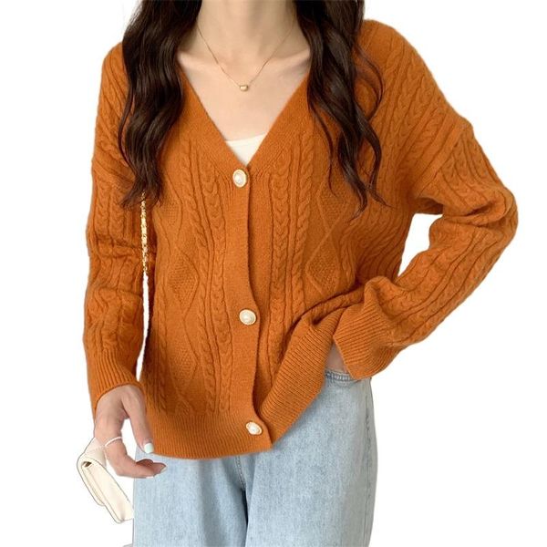 women's knits & tees aiyanga women knitted cardigans sweater 2021 fashion autumn long sleeve loose coat casual button thick v neck soli, White
women's knits & tees aiyanga women knitted cardigans sweater 2021 fashion autumn long sleeve loose coat casual button thick v neck soli, White