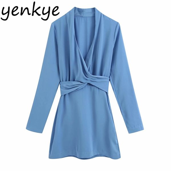 vintage solid color knot mini dress women deep v neck long sleeve sashes a-line slim autumn casual short vestido 210514, Black;gray
vintage solid color knot mini dress women deep v neck long sleeve sashes a-line slim autumn casual short vestido 210514, Black;gray