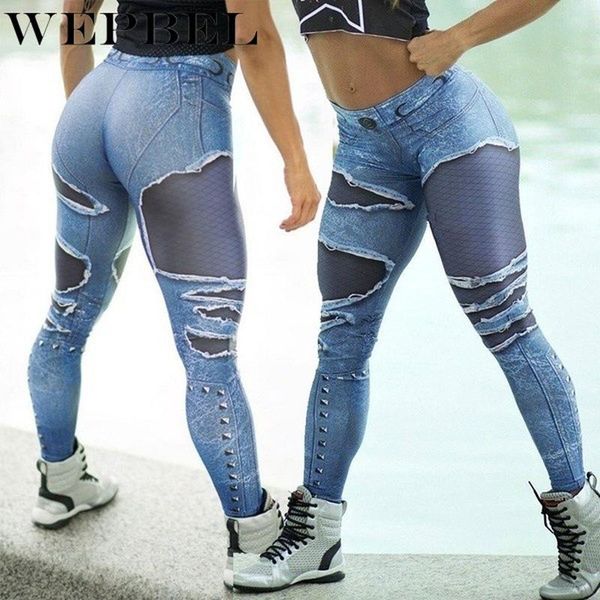 women's leggings wepbel women high waist push up patchwork denim casual slim stretch jegging, Black
women's leggings wepbel women high waist push up patchwork denim casual slim stretch jegging, Black
