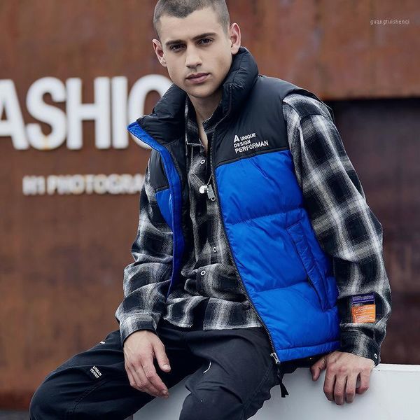 men's down & parkas winter thick warm cotton padded jacket vest outdoor fashion loose sleeveless color patchwork stand collar waistcoat, Black
men's down & parkas winter thick warm cotton padded jacket vest outdoor fashion loose sleeveless color patchwork stand collar waistcoat, Black