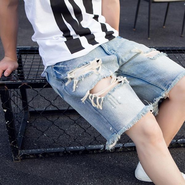 men's jeans hole shorts trousers tide male splash ink five pants national europe and america high street wild hair edge lig, Blue
men's jeans hole shorts trousers tide male splash ink five pants national europe and america high street wild hair edge lig, Blue