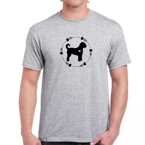 labradoodle silhouette dog breed labradoodle heart fur cotton gray t-shirt, White;black
labradoodle silhouette dog breed labradoodle heart fur cotton gray t-shirt, White;black