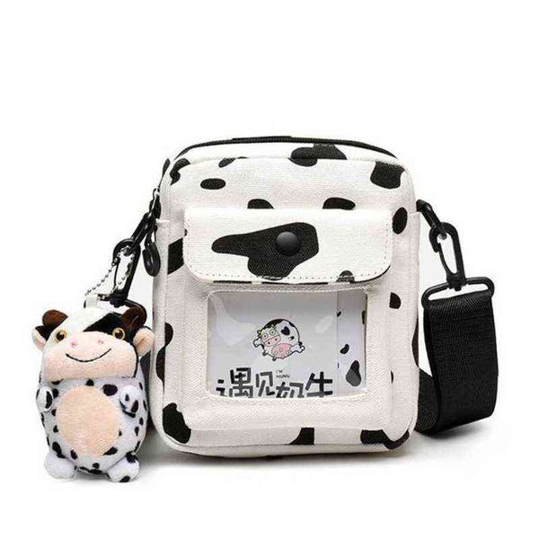 harajuku cow pattern canvas bag women shoulder messenger transprant crossbody bags with cute pendant
harajuku cow pattern canvas bag women shoulder messenger transprant crossbody bags with cute pendant