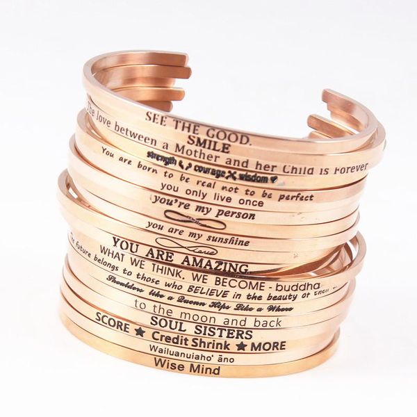 bangle rose gold stainless steel positive inspirational bracelet engraved quote mantra & cuff for women gift, Black
bangle rose gold stainless steel positive inspirational bracelet engraved quote mantra & cuff for women gift, Black