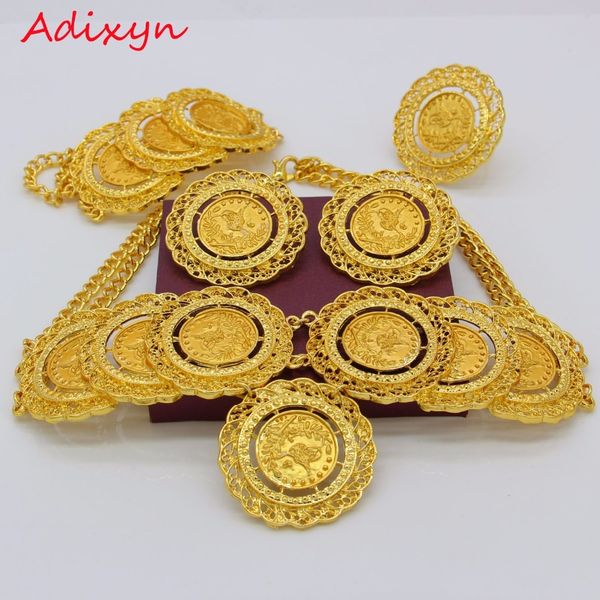 jewelry sets adixyn new big coin necklace/earrings/ring/bangle gold color coins arab turkey african party gifts n1183, Black
jewelry sets adixyn new big coin necklace/earrings/ring/bangle gold color coins arab turkey african party gifts n1183, Black