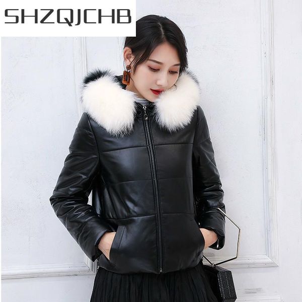 women's leather & faux shzq 100% real sheepskin coat female winter natural fur hooded duck down jacket women genuine hiver 1921, Black
women's leather & faux shzq 100% real sheepskin coat female winter natural fur hooded duck down jacket women genuine hiver 1921, Black