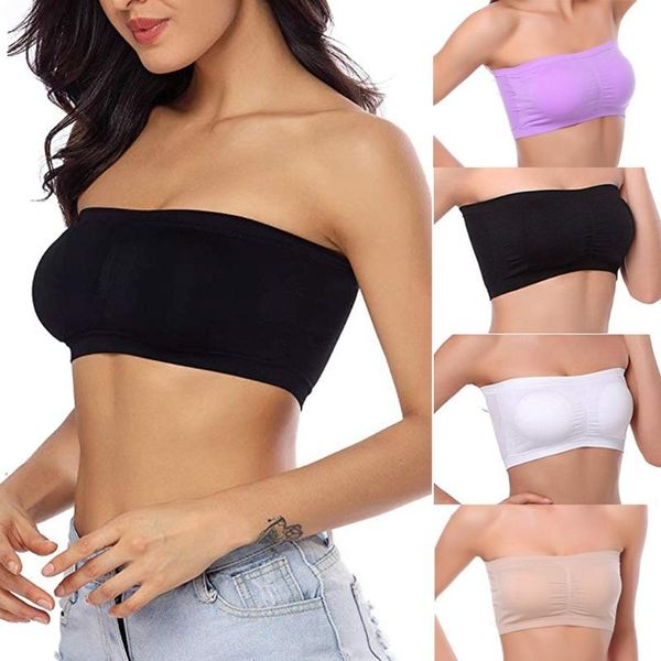 bustiers & corsets women plain solid strapless padded tube bras ladies oversize seamless crop plus size underwear lingerie s-3xl, Black;white
bustiers & corsets women plain solid strapless padded tube bras ladies oversize seamless crop plus size underwear lingerie s-3xl, Black;white