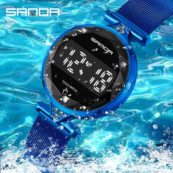 wristwatches sanda brand touch screen women watches led digital sport ladies wristwatch luxury mesh steel strap fashion female clock, Slivery;brown
wristwatches sanda brand touch screen women watches led digital sport ladies wristwatch luxury mesh steel strap fashion female clock, Slivery;brown
