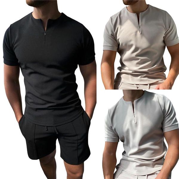 men's t-shirts men casual short sleeve t-shirt solid color quarter zip round collar pullover m-xxxl, White;black
men's t-shirts men casual short sleeve t-shirt solid color quarter zip round collar pullover m-xxxl, White;black