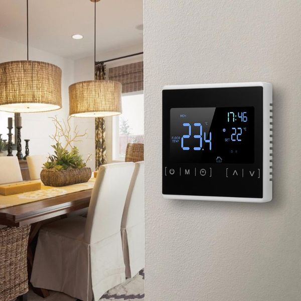 smart home control ac 85-250v lcd touchscreen thermostat for programmable electric floor heating system water thermoregulator
smart home control ac 85-250v lcd touchscreen thermostat for programmable electric floor heating system water thermoregulator