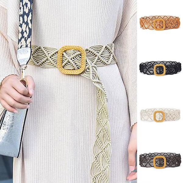 belts vintage bohemian waist wide seal women square buckle woven braided belt casual waistband dress sweater decorative, Black;brown
belts vintage bohemian waist wide seal women square buckle woven braided belt casual waistband dress sweater decorative, Black;brown