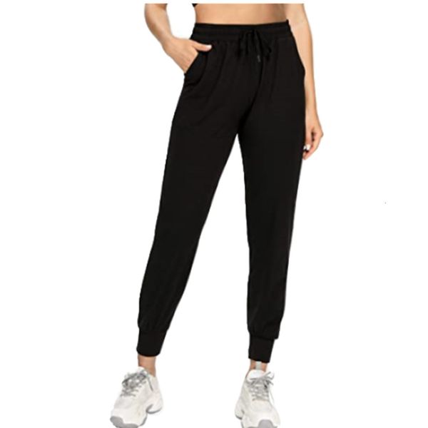 style women's casual drawstring pocket bottom yoga jogger leggings, Black;white 
style women's casual drawstring pocket bottom yoga jogger leggings, Black;white