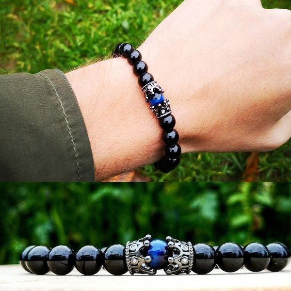 charm bracelets elry 2021 men bracelet luxury fashion pave cz crown blue bead for jewelry pulsera erkek bileklik gift, Golden;silver
charm bracelets elry 2021 men bracelet luxury fashion pave cz crown blue bead for jewelry pulsera erkek bileklik gift, Golden;silver