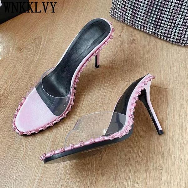 runway transparent pvc thin high heel slippers women peep toe crystal string bead decor sandals summer party dress shoes, Black
runway transparent pvc thin high heel slippers women peep toe crystal string bead decor sandals summer party dress shoes, Black