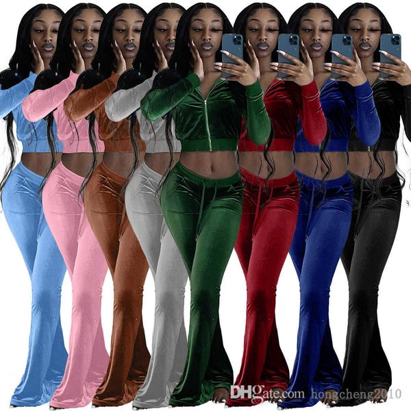 women velour tracksuits solid 2 piece outfits zipper front pocket long sleeve sweatshirt + bell bottom wid leg pants sportswear xs-xxl, Gray
women velour tracksuits solid 2 piece outfits zipper front pocket long sleeve sweatshirt + bell bottom wid leg pants sportswear xs-xxl, Gray