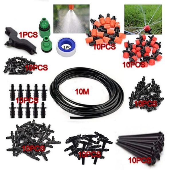 water droplets spray drip irrigation kit 10 meters 85pcs bonsai flowers watering equipments
water droplets spray drip irrigation kit 10 meters 85pcs bonsai flowers watering equipments