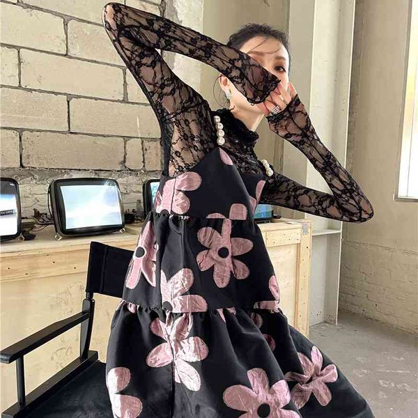 casual dresses jacquard pearl spaghetti strap vintage floral black pink long ladies cute cami korean fashion clothing wctj, Black;gray
casual dresses jacquard pearl spaghetti strap vintage floral black pink long ladies cute cami korean fashion clothing wctj, Black;gray